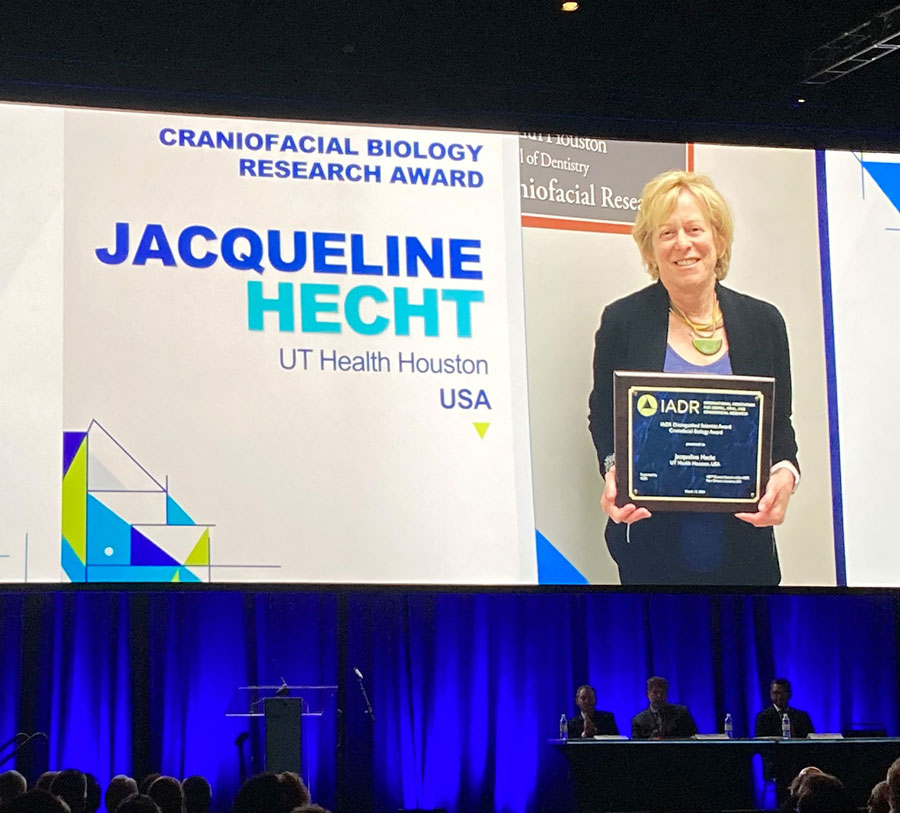Dr. Jacqueline Hecht - Distinguished Scientist Award in Craniofacial Biology Research