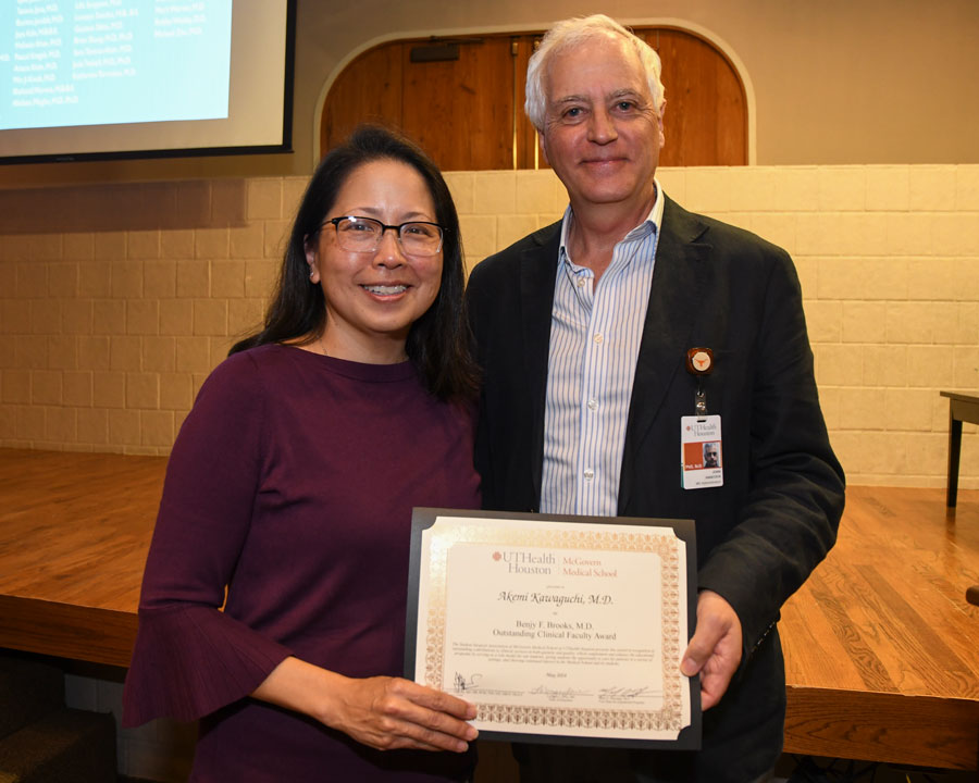 Dr. Akemi Kawaguch - Benjy F. Brooks, MD Outstanding Clinical Faculty Award Winner