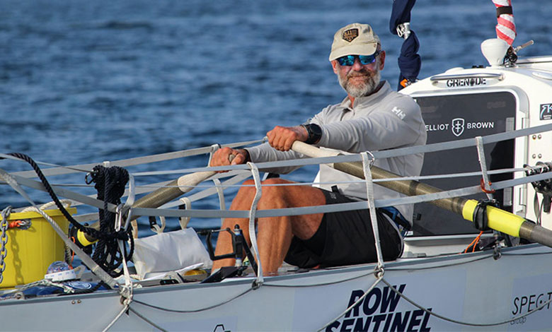 Ian Rivers rowing across the North Atlantic