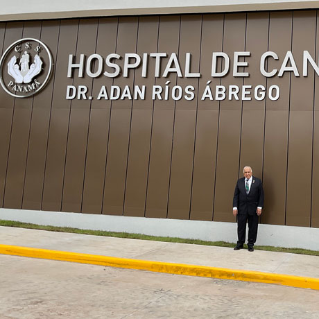 Dr. Adan Rios at the Hospital De Cancerologia Dr. Adan Rios Abrego