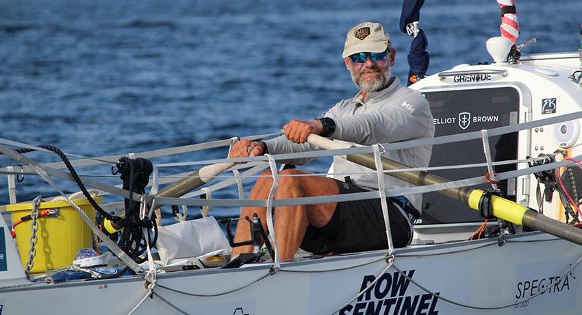 Ian Rivers rowing across the North Atlantic