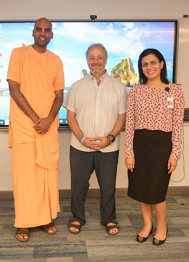 S.B. Keshava Swami with McGovern Medical School faculty