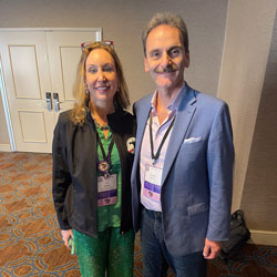 Dr. Jacques Morcos with Dr. Erin McKean at the World Federation of Skull Base Societies congress