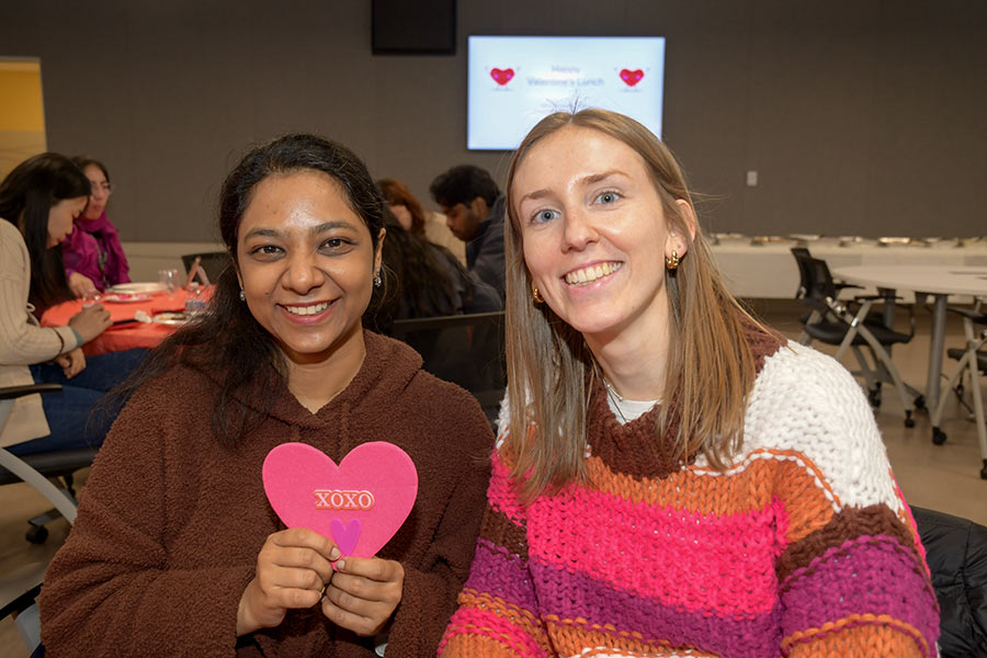 Postdocs celebrating Valentine's Day