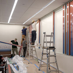 Construction in the Leather Lounge