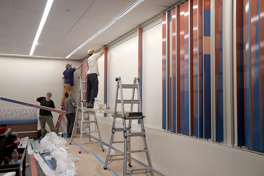 Construction in the Leather Lounge
