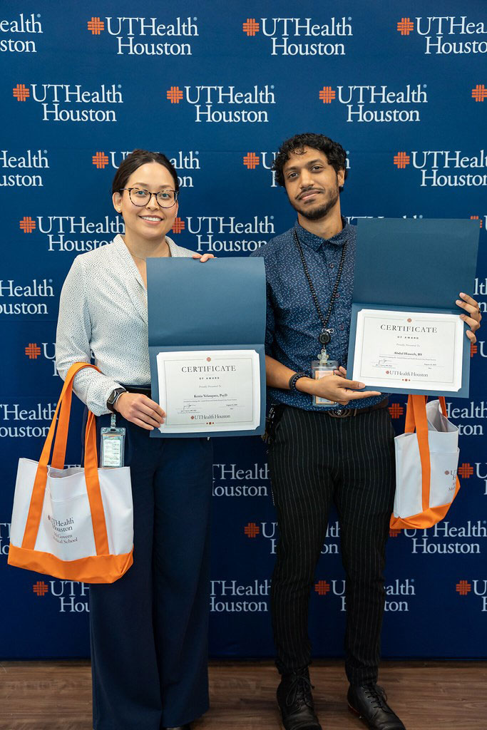 Dr. Kenia Velasquez and Abdul Haseeb