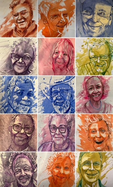 Faces of Dementia paintings