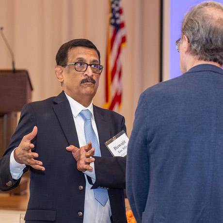 Dr. Biswajit Kar speaks at the Bite-Sized Medicine Lunch and Learn
