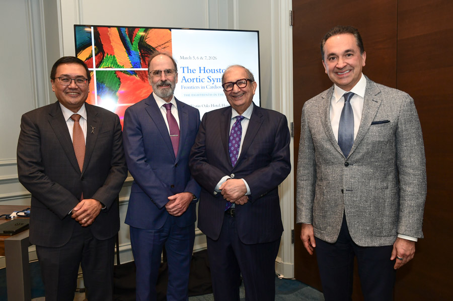 Four physicians who led the aortic symposium pose for a group photo