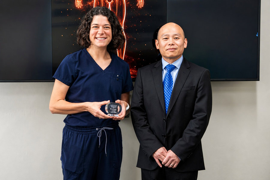 Andrea Abeln is presented with the 2026 Outstanding Student in Gross Anatomy Award