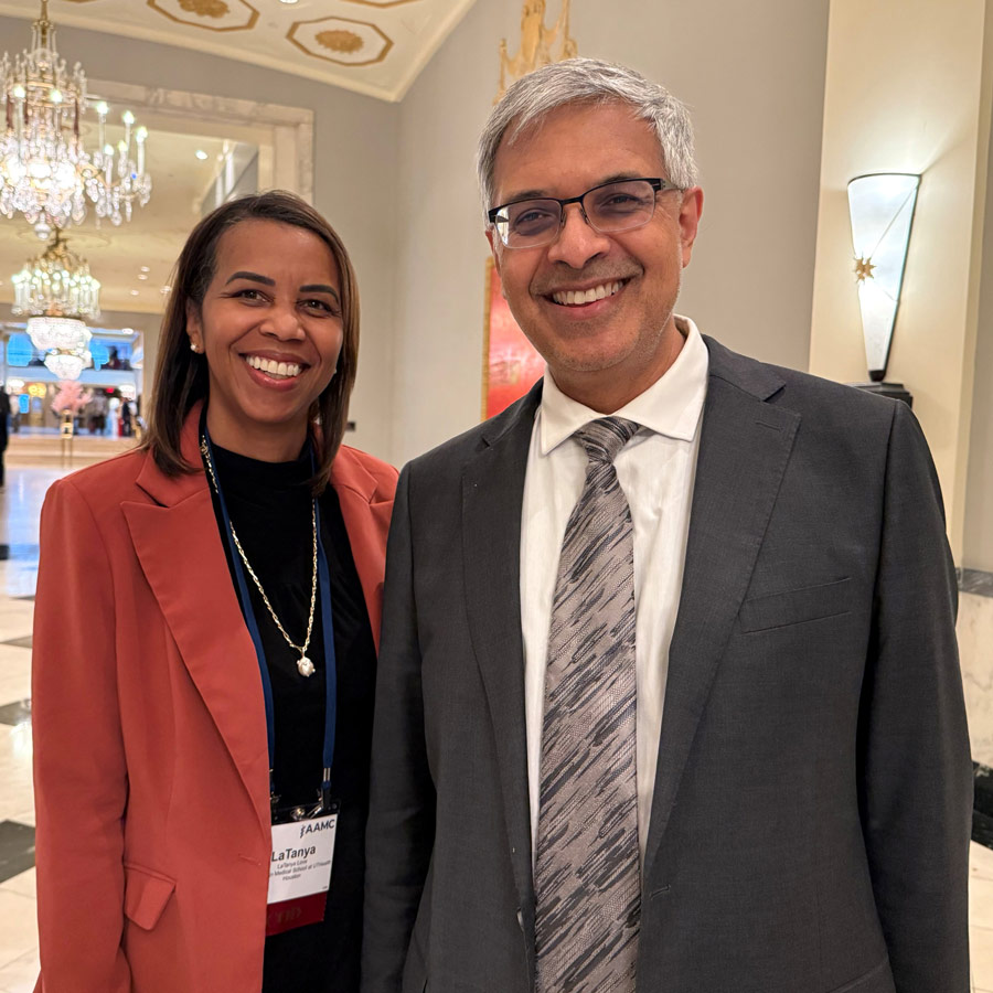 Dr. LaTanya J. Love and Dr. Jay Bhattacharya meet at the AAMC Council of Deans