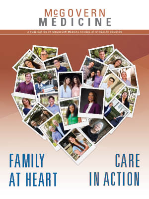 The McGovern Medicine cover page featuring a collage of photos and the words 